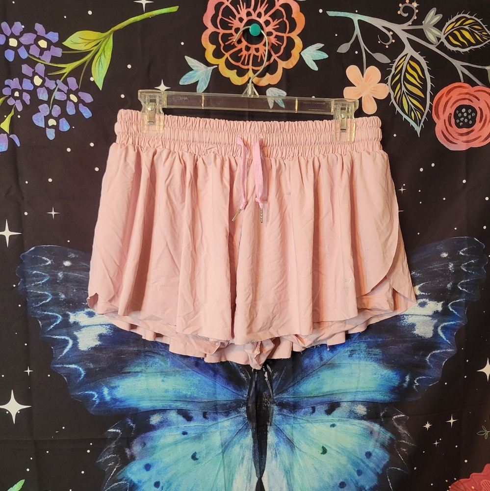 Pastel Pink Cute Skirt/Pants Skort